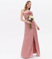 Maya Tall Mid Pink Satin Maxi Wrap Dress